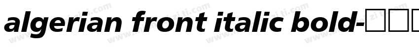 algerian front italic bold字体转换